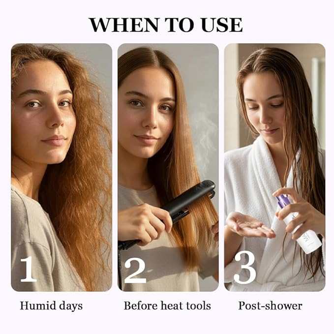 HerStyler Marula Oil Hair Serum - Anti Frizz Serum for Frizzy, Dry and Damaged Hair - Boosts Shine, Straightening - Address Flyaways, Split Ends - 2 Fl Oz (2 Pack)