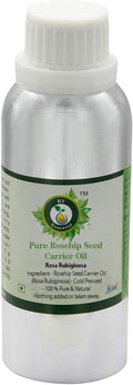 R V Essential Pure Rosehip Seed Carrier Oil 1250ml (42oz)- Rosa Rubiginosa (100% Pure and Natural Cold Pressed)
