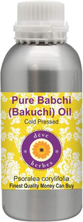 dève herbes Babchi (Bakuchi) Oil (Psoralea corylifolia) | Cold Pressed | Pure | Natural | for Diluting Essential Oils | for Skin & Massage | Non-Sticky | Lightweight | Unisex | 300ml (10 oz)