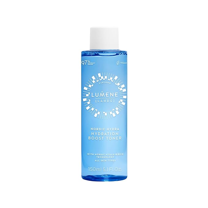 Lumene Nordic Hydra [LÄHDE] Hydration Boost Toner | Lightweight, Moisturizing Liquid Toner | Long Lasting Hydration for Dry, Dull Skin | Prepares Dehydrated Skin for Skincare | Vegan | 150ml