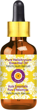 dève herbes Helichrysum Essential Oil (Helichrysum italicum) with Glass Dropper | Pure | Non-Sticky | Non-Greasy | Lightweight | Men & Women | All Skin Types | Steam Distilled 2ml (0.06 oz)