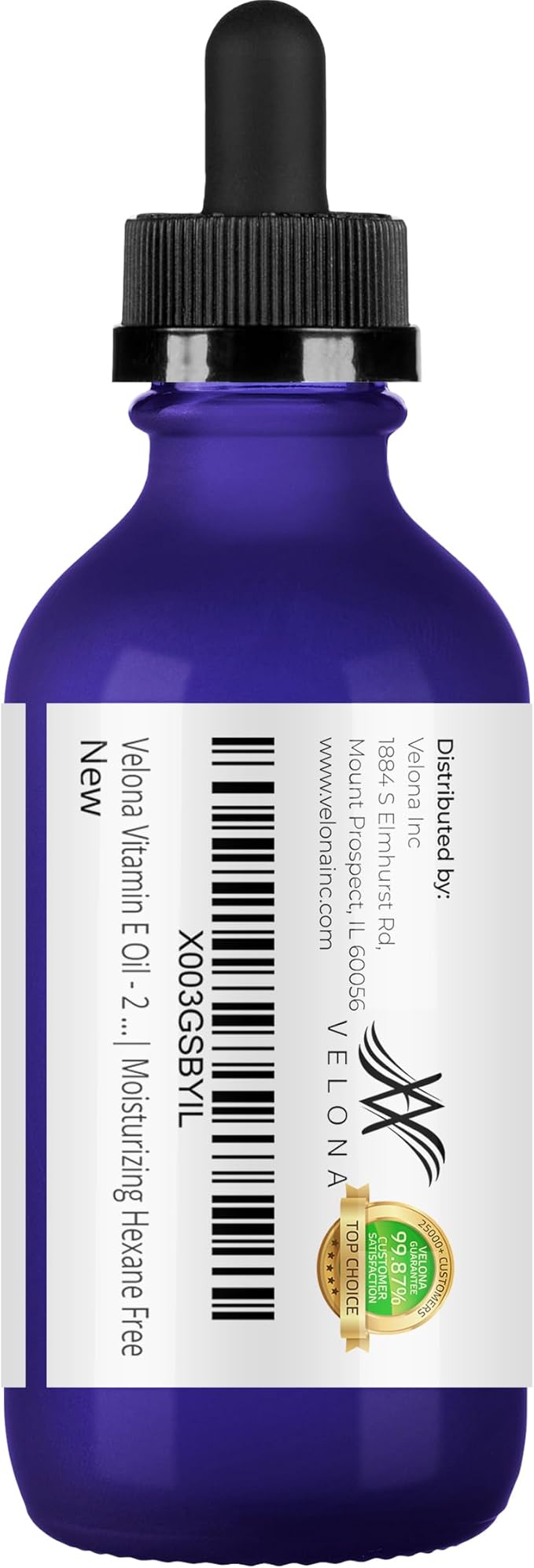 Vitamin E Oil - 2 oz | 42,000 IU | 100% Pure & Natural | for Face, Hair, Body, Skin Care, Stretch Marks, Nails, Cuticles, Scars | Food & Cosmetic Grade | Moisturizing Hexane Free…