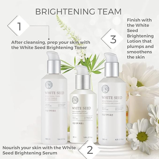 The Face Shop Whiteseed Brightening Serum | Deep Skin Brightening, Boost Moisturization & Pore Minimize | Skin Texture & Clarity Improvement, Dullness Reducing, 1.69 Fl Oz