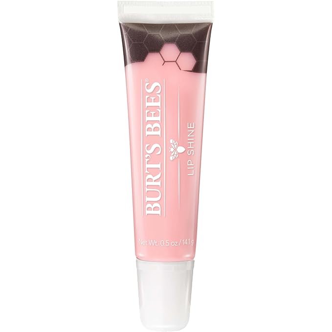 Lip Balm Stocking Stuffers, Burt's Bees Lip Shine Holiday Gift for Women, 100% Natural Makeup, Whisper
