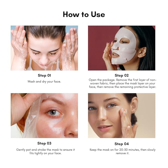 Premium Coconut Bakuchiol Facial Sheet Mask – Plant-Based Retinol Alternative – Hydrating & Anti-Aging True Cellular Mask – 3 Sheets/Box
