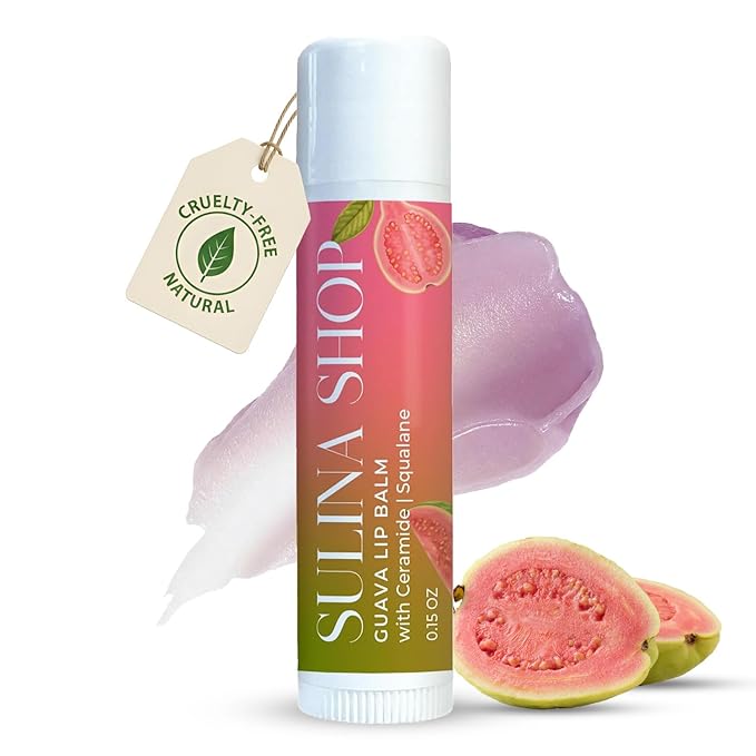 Guava Lip Balm Hydrating for Dry, Cracked Lips, Beeswax Lip Moisturizer Stick, Soothe Dryness, Restores Smoothness & Barrier Protection, Natural & Instant Moisture, Sweet Lip Therapy - 0.15 Fl oz