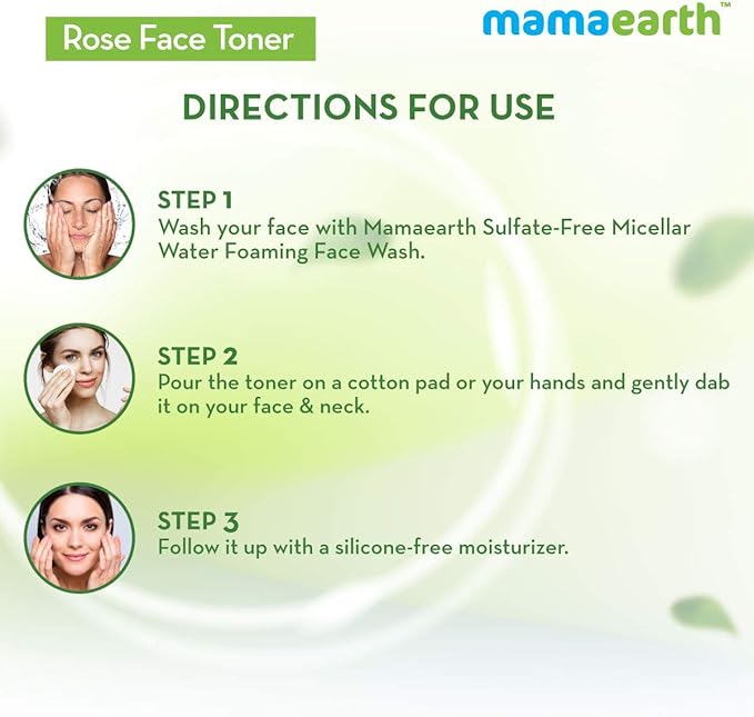 Mamaearth Rose Water Toner with Witch Hazel & Cucumber | Gentle Daily Skin Toner | Alcohol-Free | All Skin Types | 200ml