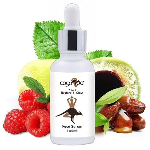 7in1 Anti-Aging Face Serum, Plant-Based with Vitamin C, Ceramide & Jojoba Oil, 100% Pure, Natural & Vegan