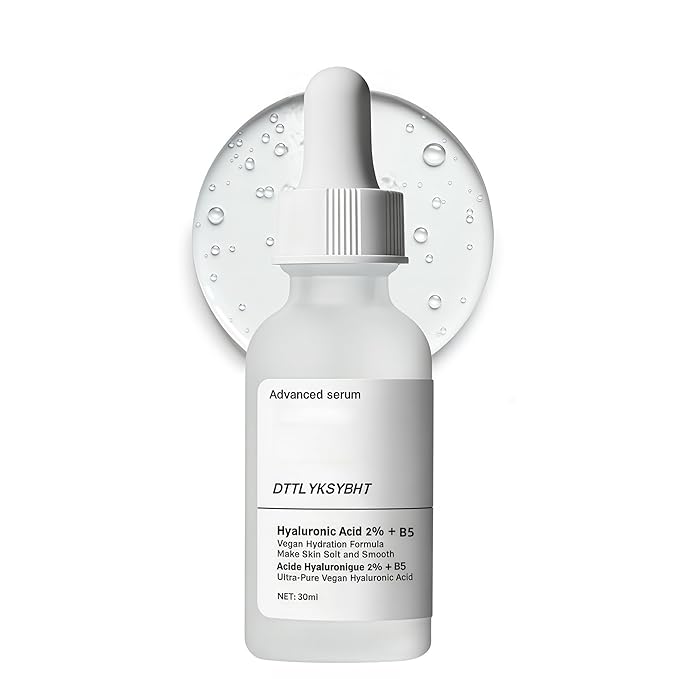 2% Hyaluronic Acid + Vitamin B5 Face Serum, Fragrance-Free Hydrating Plumping Serum for Sensitive Skin, Anti-Aging Daily Care for Women & Men, Smooth Fine Lines 30ml