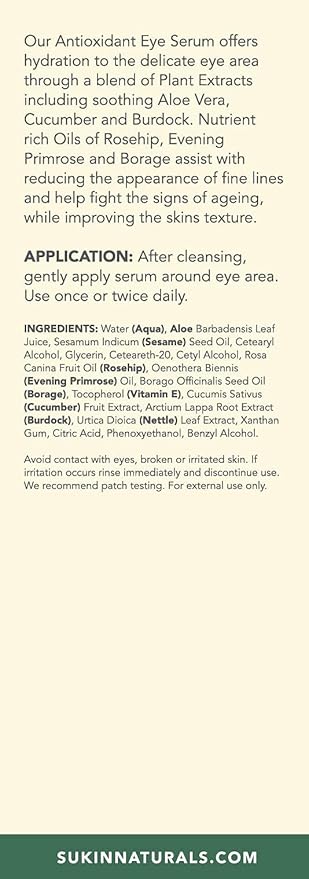 Sukin Eye Serum, 1.01 Fluid Ounce