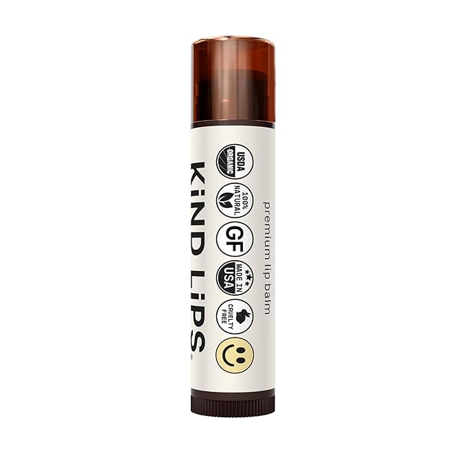 Kind Lips Georgia Peach Organic Lip Balm Natural Moisturizing Lip Care 5 Pack
