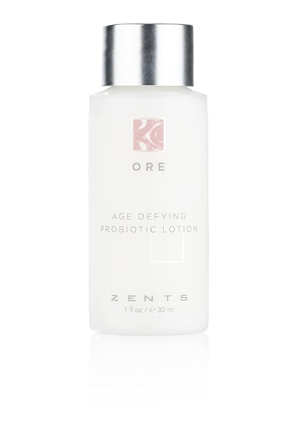 Zents Age Defying Probiotic Lotion (Travel Size - Ore Fragrance) Anti-Aging Body and Hand Cream with Organic Shea Butter & Hyaluronic Acid, 1 fl oz, TSA Approved