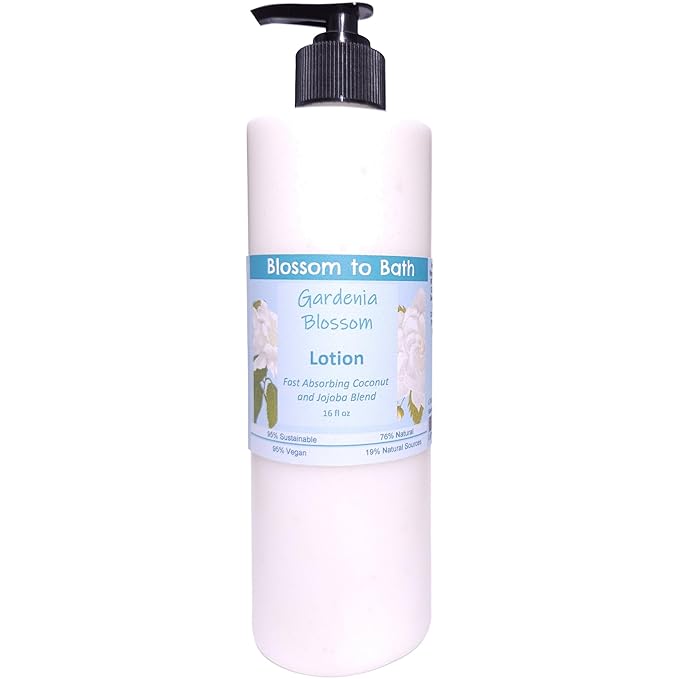 Gardenia Blossom Lotion (16 ounce) - Phthalate Free Fragrance - Absorbs Quickly with a Rousing Floral Scent