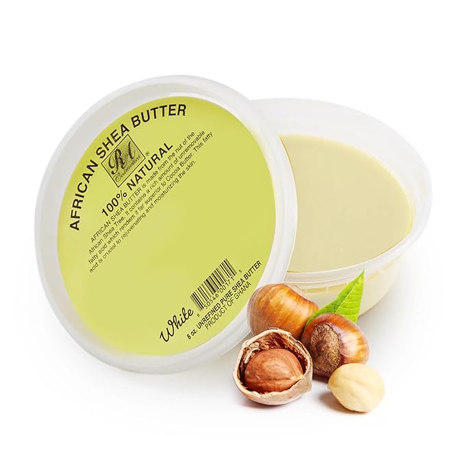 REAL African Shea Butter Pure Raw Unrefined From Ghana"IVORY" 8oz. CONTAINER