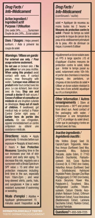 ATTITUDE Oceanly Tinted Shimmer Face Cream Stick with SPF 30, EWG Verified, Plastic-Free, Broad Spectrum UVA/UVB Protection with Zinc Oxide, Universal Tint, Unscented, 1 Ounce