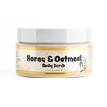 Jersey Botanical Baby Powder Shea Sugar Body Scrub – Exfoliating, Hydrating & Moisturizing Skin Care with Shea Butter, Smooth & Soften Skin, 8 oz (Honey & Oatmel)