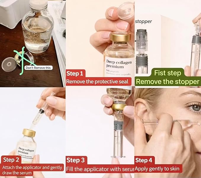 Silk Peptide Lifting Ampoule by Salmoa – Korean Anti‑Aging Serum with Collagen & 30 Peptides | Tightening, Firming, Wrinkle Repair | 72H Hydrating Peptide Complex