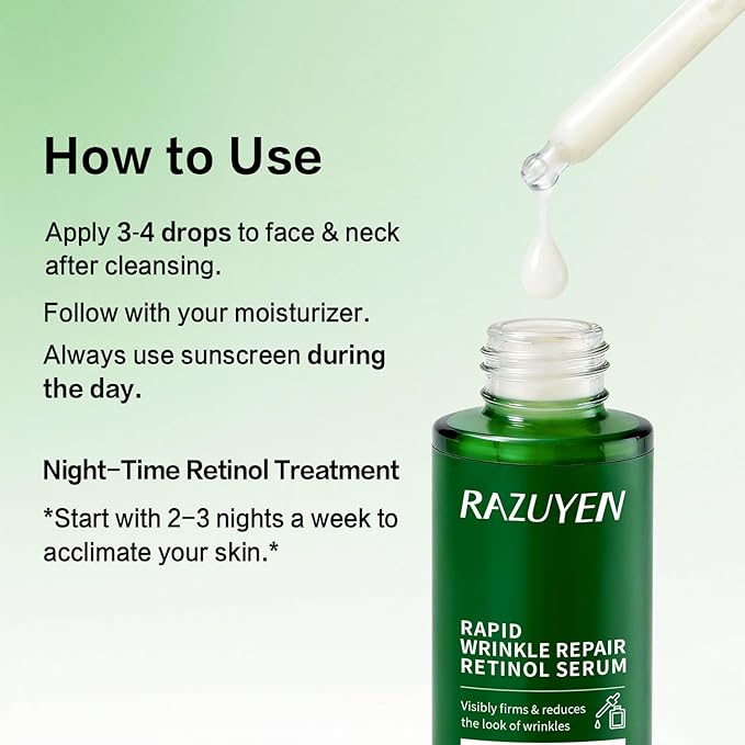 Retinol Serum for Face, Anti Aging Serum with Peptide for Fine Lines and Wrinkles, Smoothing, Repairing and Hydrating Face, 30ml (1 Fl Oz)