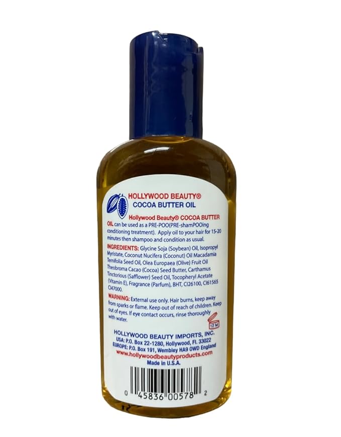 Hollywood Beauty Coco Butter Hair Oil, 2 Oz