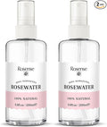 Rosense Rosewater Hydrating Facial Toner/Rose Water Face Mist (6.8 Oz) 2-Pack