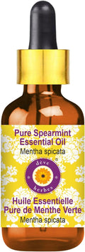 Deve Herbes Pure Spearmint Essential Oil (Mentha spicata) with Glass Dropper Steam Distilled 5ml (0.16 oz)