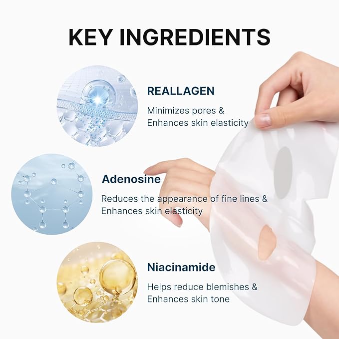 Vegan Collagen Deep Boosting Mask, Hydrating Overnight Face Mask, Pore Minimizing, Elasticity, Firming, Sleeping Hydrogel Mask for glass skin, Korean Skincare (1.41oz x 1ea)