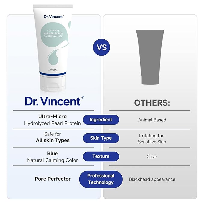 Deep Pore Cleansing Blue Clay Mask for Face, Zero Pore Blackhead Mud Facial Mask with Niacinamide for Even Out, Hydrating Mud Mask with Brush for All Skin Types, 5.3 oz Large Size