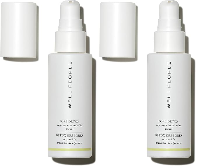 Well People Pore Detox Niacinamide Refining Serum, Purifying Face Serum For Smoothing & Refining Pores, Evens Out Skin Tone, Vegan & Cruelty-free (Pack of 2)