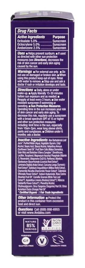 Andalou Naturals Daily Defense with SPF 18 Age-Defying Facial Lotion - 2.7 fl oz