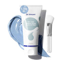 Deep Pore Cleansing Blue Clay Mask for Face, Zero Pore Blackhead Mud Facial Mask with Niacinamide for Even Out, Hydrating Mud Mask with Brush for All Skin Types, 5.3 oz Large Size