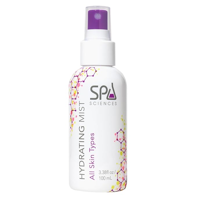 SPA SCIENCES - Hydrating Mist - Made in the USA - With Aloe Vera, Rose, Turmeric - Moisturize, Refresh, Restore - Vegan - Sensitive - Clean Beauty - For All Skin Types - 3oz