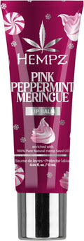Hempz Pink Peppermint Meringue Lip Balm, Nourishing Lip Care, Limited Edition Gloss .44 fl.oz.