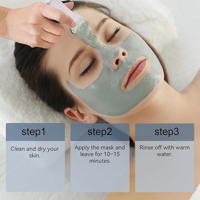 TJE Dead Sea Mud Mask, Deep Cleansing Facial Clay Mask for Acne, Blackheads, Minimize Pores, Moisturizing, Purifying Clay Masks for Dull & Tired Skin