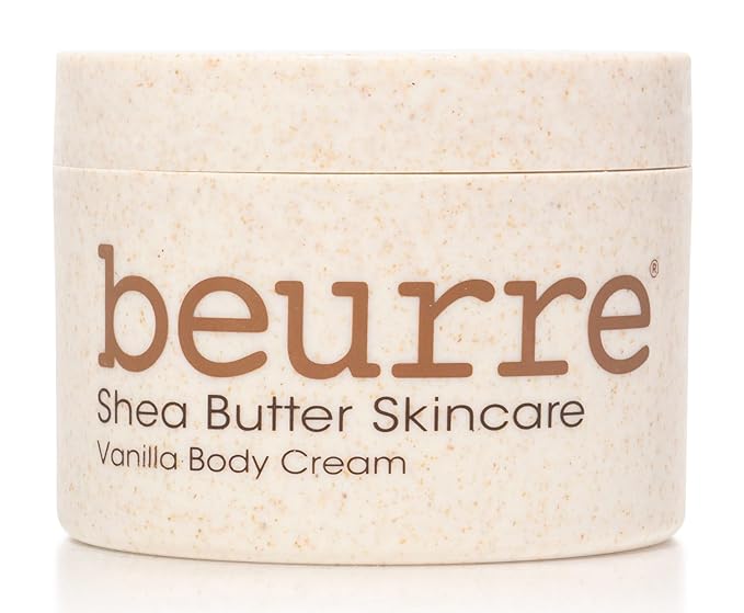 Beurre Shea Butter Body Cream – Whipped Hydrating Body Butter for Smooth, Nourished Skin – Rich Moisturizer with Vanilla – Vegan, Plant-Based, Cruelty Free Skincare