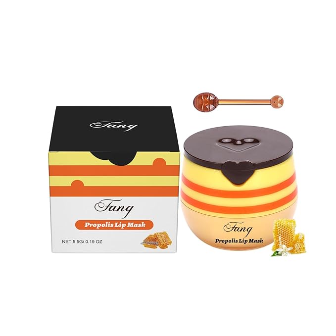 Lip Mask for Overnight Repair - Hydrating Lip Sleeping Mask with Vitamin E & Coconut Extract - Moisturizing Lip Balm Pack for Dry Lips, Non-Sticky Honeybalm Formula (Honey)