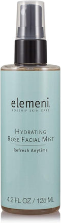 elemeni Hydrating Rose Facial Mist, 4.2 fl oz, Soothing Nourishing Moisturizing Rosewater Spray, Makeup Primer, Boost Liquid Foundation Hydration, Toning Witch Hazel, Vitamins B5 C and Hydrosol Spritz