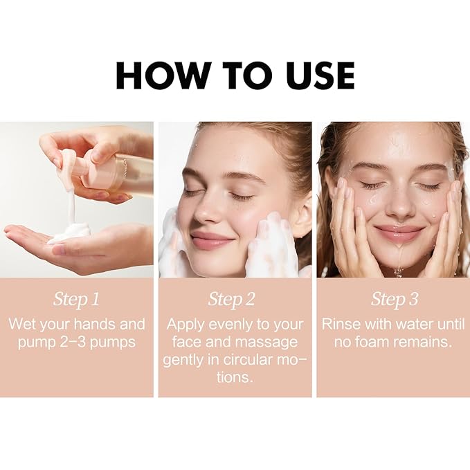 CARSLAN Face Wash, Gentle Hydrating Foaming Facial Cleanser, Soothing Cleansing Mousse, Deep Cleans Pores, Makeup Remover, Daily Face Cleanser for All Skin Types (1.69 Fl Oz)