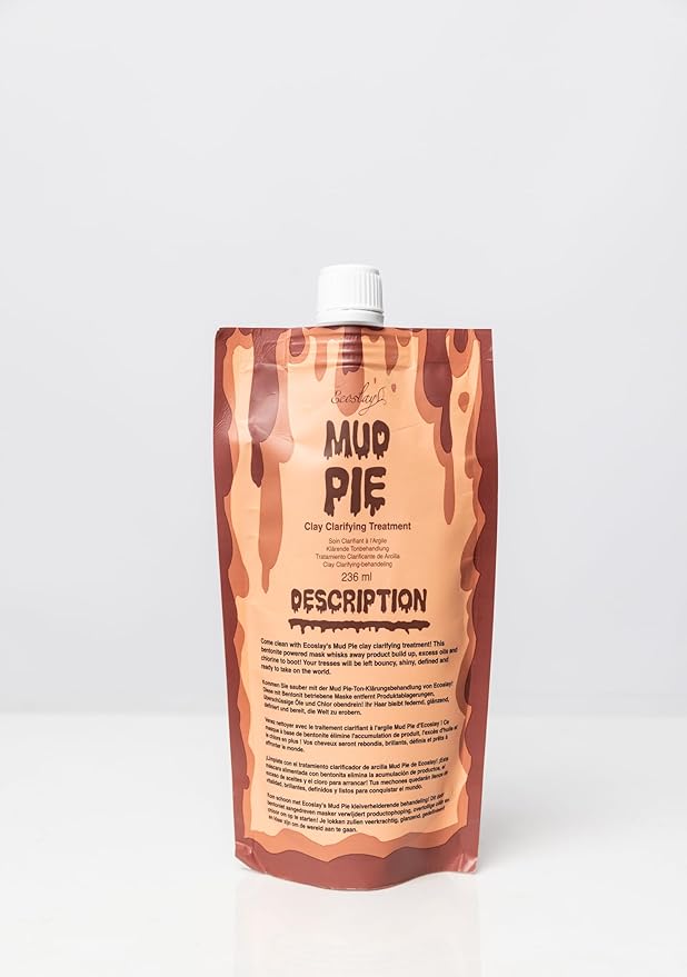 Ecoslay Mud Pie Clay Clarifying Treatment, 236ml, Bentonite Clay Hair Mask for Deep Cleansing, Made in USA