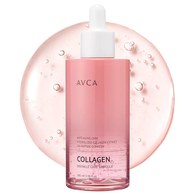 AVCA Collagen & Multi-Peptide Firming Serum 100ml (3.38 fl oz) – Elasticity-Boosting, Deep Hydration Facial Care | Korean Skincare