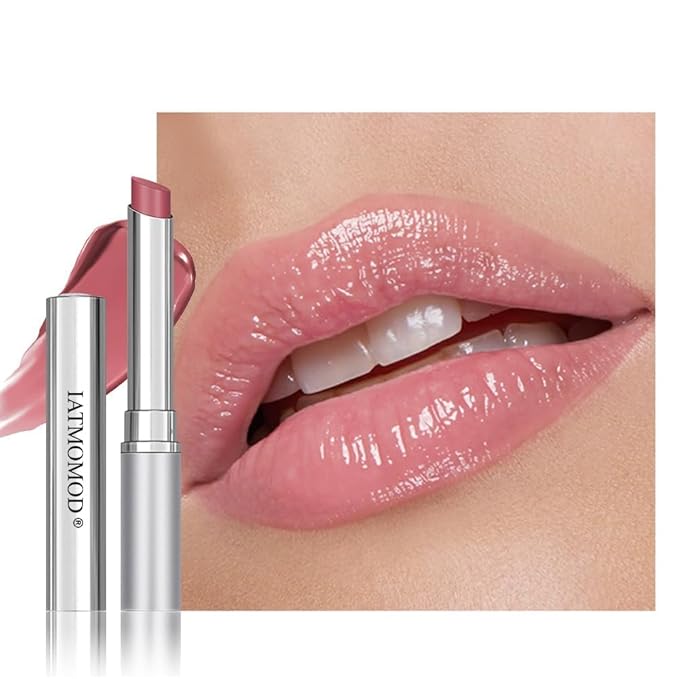 Pink Cherry Nude Tinted Lip Balm, Sheer Hydrating Glossy Lipstick for All Skin Types - Natural Moisturizing Lip Tint, Long Lasting Waterproof