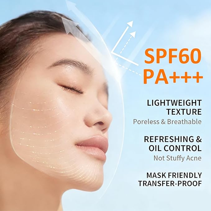 Tinted Mineral Face Sunscreen SPF 60, Tinted Moisturizer with SPF & Hyaluronic Acid, Mineral Sunscreen for Dry Sensitive Skin, Moisturizes and Protects, Ultra-Lightweight, Non-Greasy