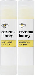 ECZEMA HONEY Nourishing Lip Balm - Organic Chapstick for Sensitive Skin - Daily Lip Moisturizer for Very Dry Lips - Mango Butter & Honey Lip Balm - Natural Lip Care Products (1 Ct) (Pack of 2)