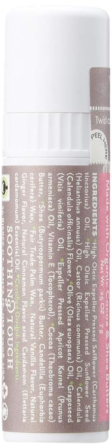 Soothing Touch Lip Balm, Vegan Vanilla Chai, 0.25 Ounce (Pack of 3)