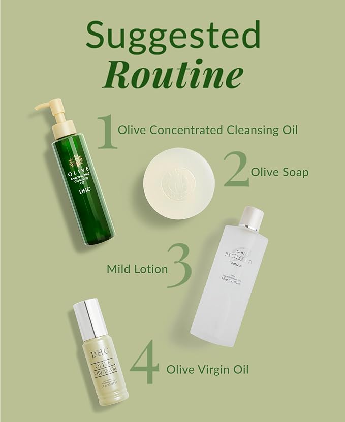 DHC Olive Concentrated Cleansing Oil, Hydrating Facial Cleansing Oil, Makeup Remover, Residue-Free, Dry Skin, Fragrance and Colorant Free, 5 fl. oz.