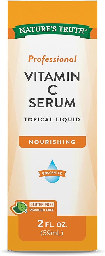 Nature's Truth Vitamin C Serum 2 oz | Oil For Face & Skin | Nourishing & Unscented