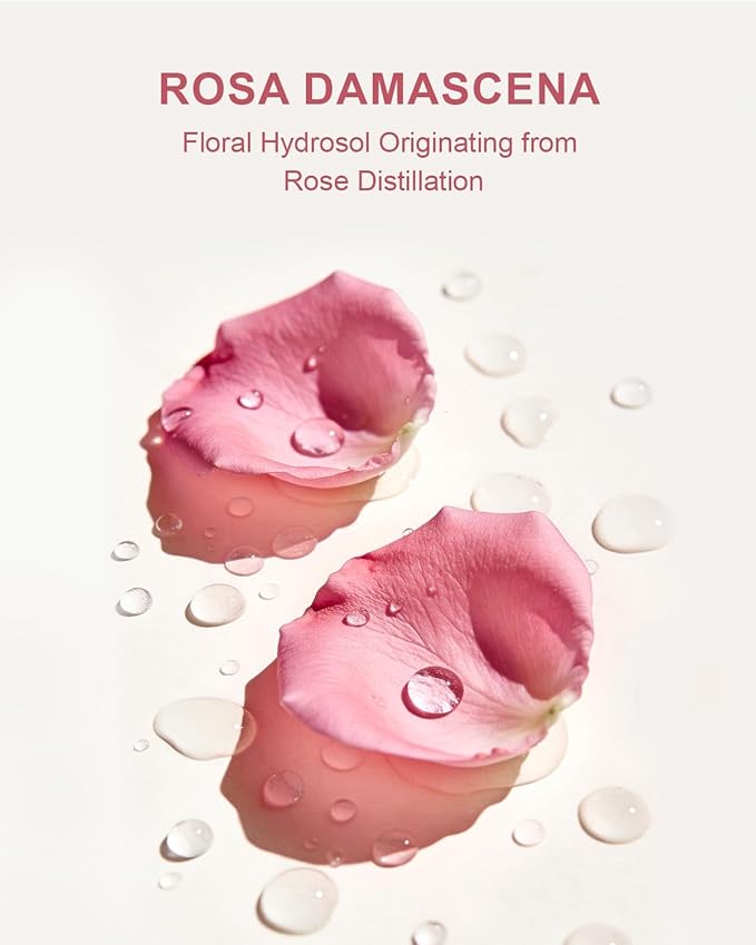 Yoken Organic Rose Water Toner for Face, 16 Fl Oz, 100% Pure & Natural Rosa Damascena Rose Hydrosol, USDA Certified Organic, Hydrating Rosewater for Skin & Hair, Alcohol Free, Vegan, No Dyes