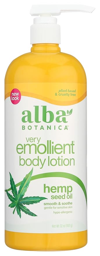 Alba Botanica Hempquility Hand & Body Lotion, Cannabis Sativa Seed Oil, 32 Oz