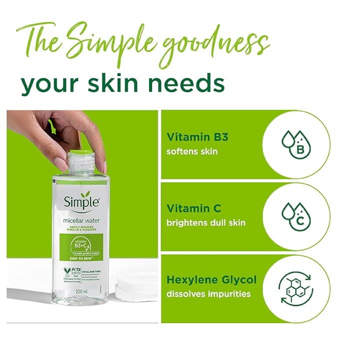 Simple Kind To Skin Micellar Cleansing Water 200Ml
