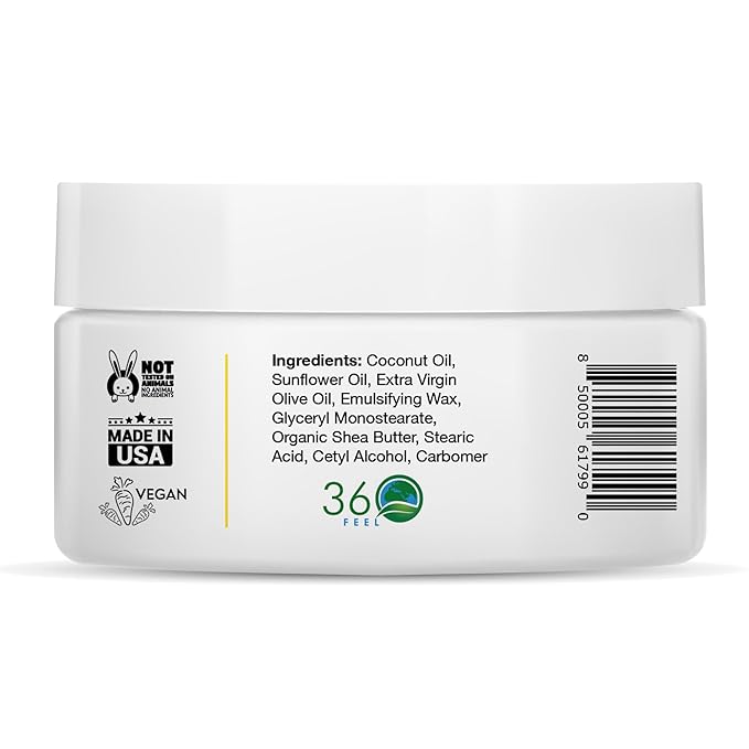 360Feel Honeysuckle Body Lotion - Hydrates with Coconut & Olive Oil, Plant-Based, Non-Greasy, Sensitive Skin, All Day Use