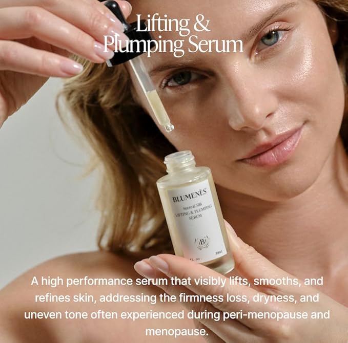 Blumenes Surreal Silk Lifting & Plumping Serum – Helps Reduce the Appearance of Wrinkles & Dark Spots with Vitamin C, Marine & Plant-Based Complex – Collagen Production Support & Sculpting Serum– 30ml